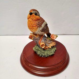 The Leonardo Collection Bird Figurine, British Countryside, Robin Statue w COA